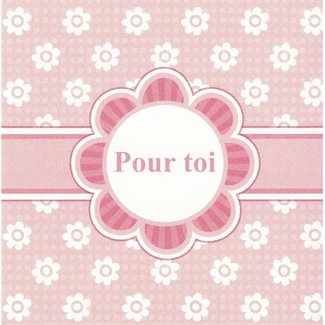 Greeting Card 'Pour toi' (7x7cm)