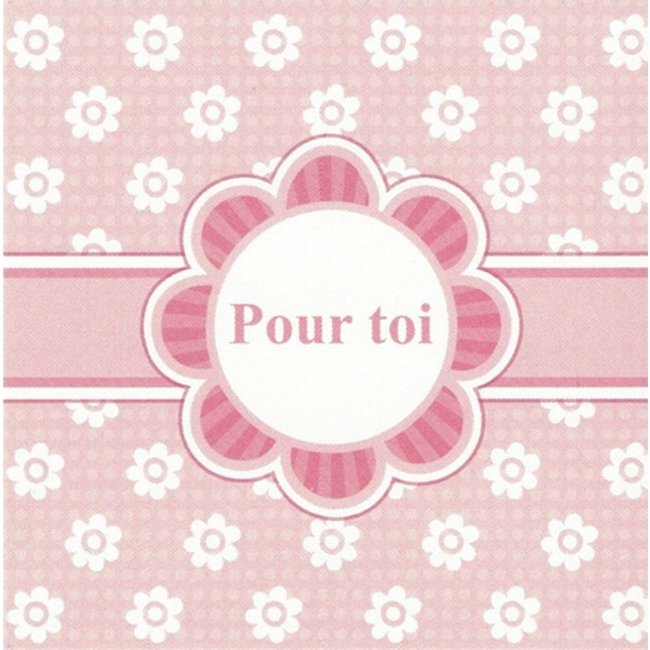 Carte de voeux 'Pour toi' (7x7cm)