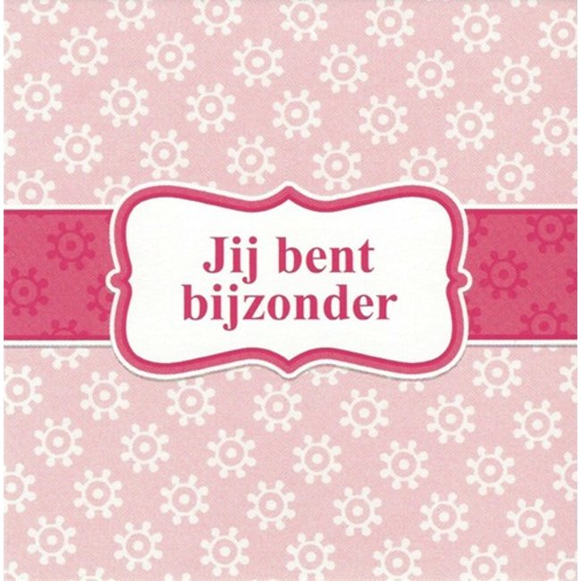 Wenskaart 'Jij bent bijzonder' (7x7cm)