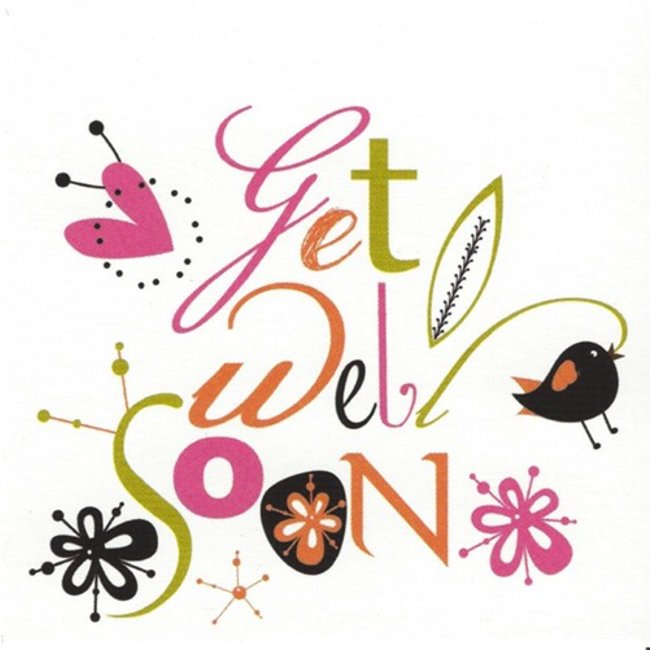 Carte de voeux 'Get well soon'