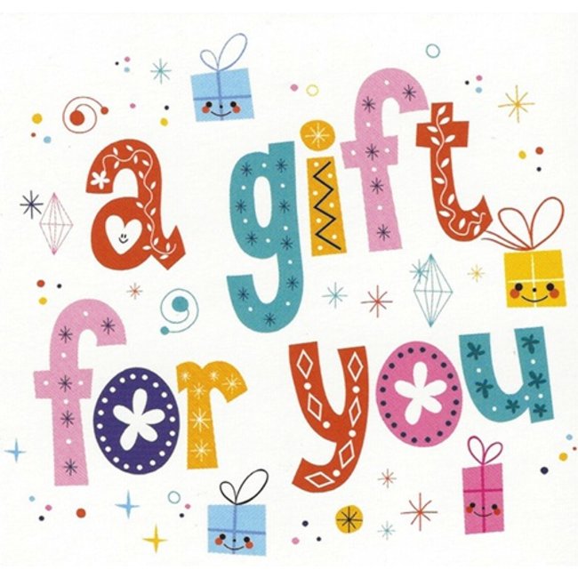 Grußkarte 'A gift for You' (7x7cm)