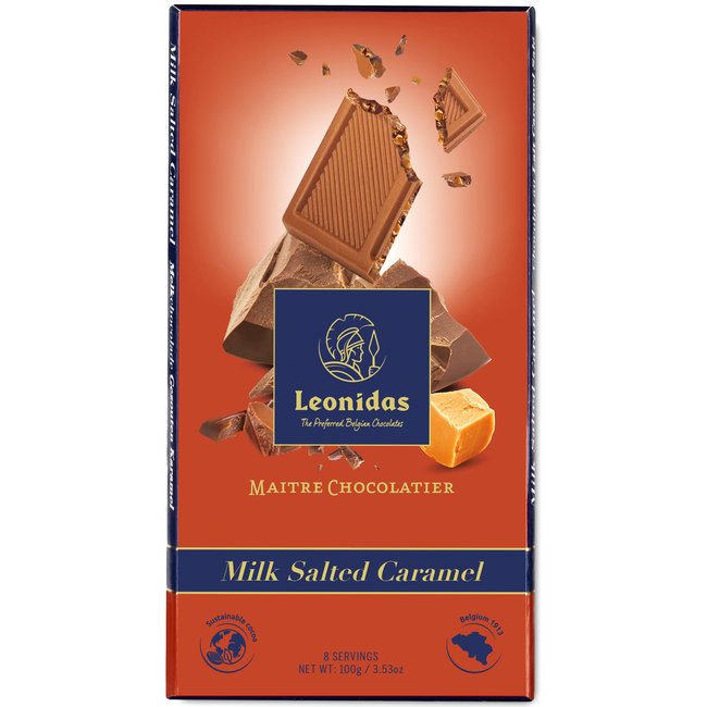 Leonidas Tablet melkchocolade met gezouten karamel 100g