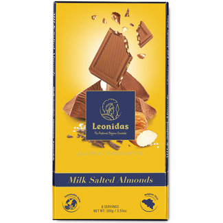 Leonidas Tablet Milk - Salted Almonds 100g