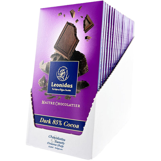 Leonidas Tafelschokolade Dunkle 85% Kakao 100g (20 Stück)