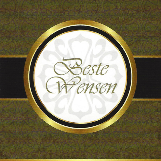 Carte de voeux 'Beste wensen' (7x7cm)