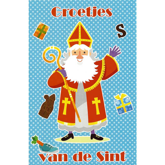 Grußkarte 'Groetjes van de Sint' (11x17cm)
