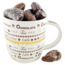 Ceramic mug 'Chocolate, Coffee, Tea' with 300g Seashells