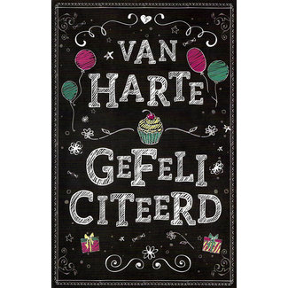 Grußkarte 'Van harte Gefeliciteerd' (11x17cm)