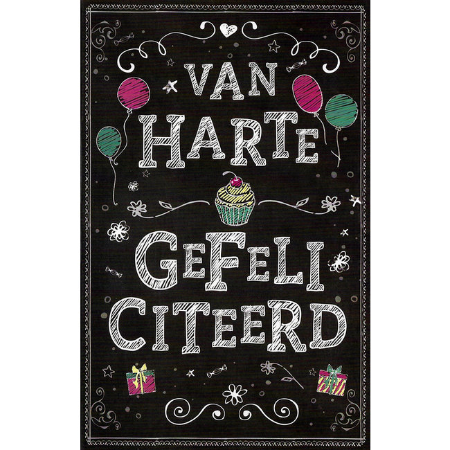 Carte de voeux 'Van harte Gefeliciteerd'