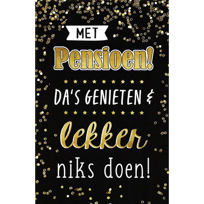 Grußkarte 'met Pensioen...' (11x17cm)