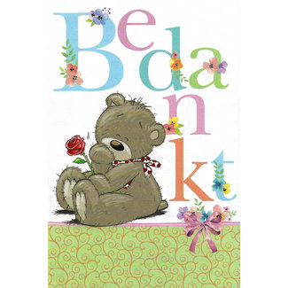 Carte de voeux 'Bedankt' (11x17cm)