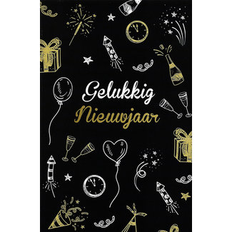 Carte de voeux 'Gelukkig Nieuwjaar' (11x17cm)