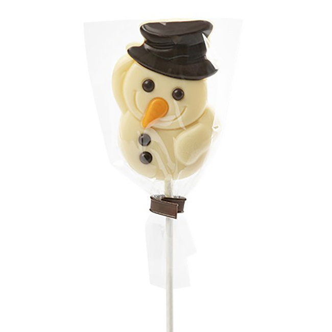 Leonidas Lollipop Sneeuwman wit