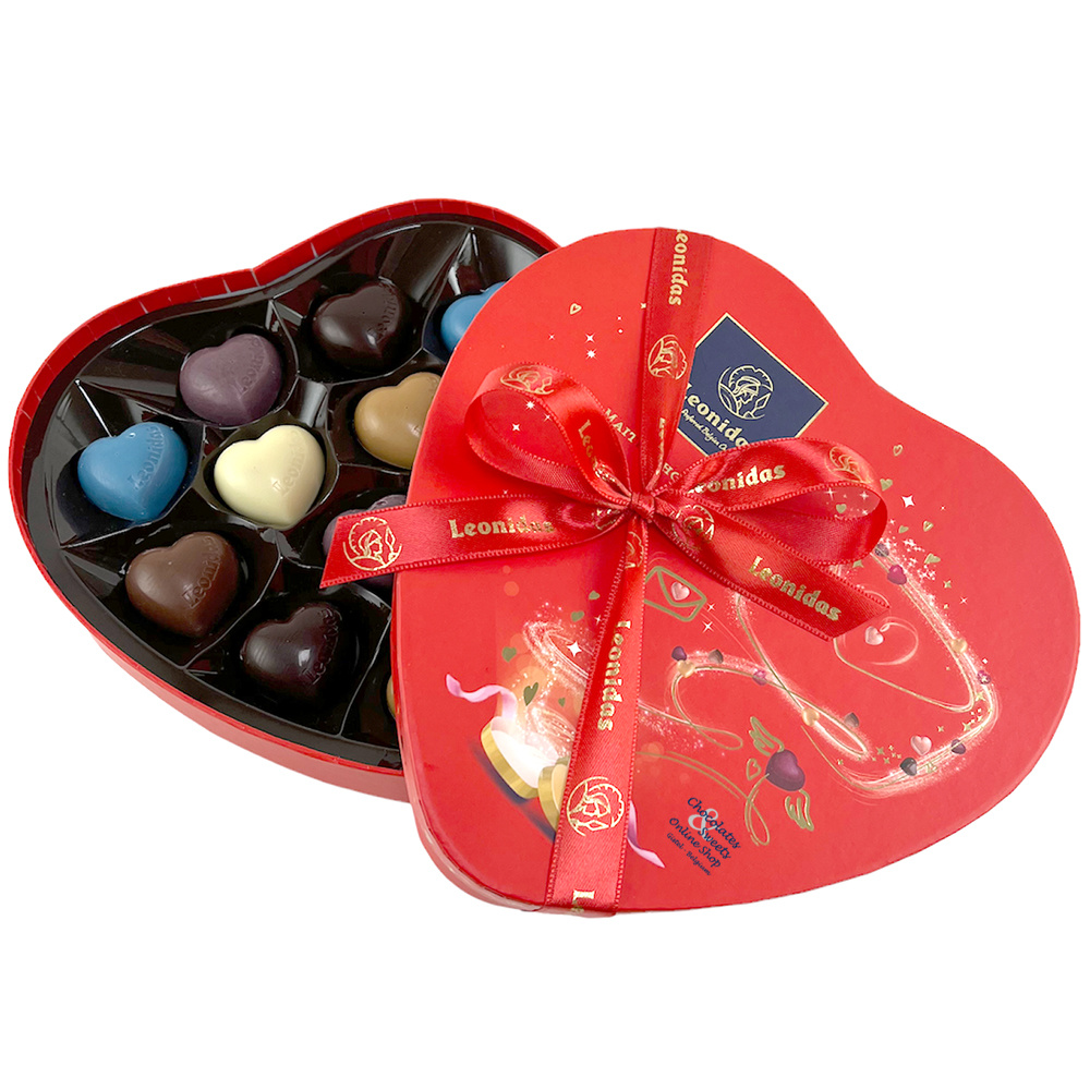 Leonidas en Ligne  Boîte Coeur avec 12 Chocolats - Boutique en