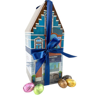 Leonidas Tin house - 1kg small Easter Eggs