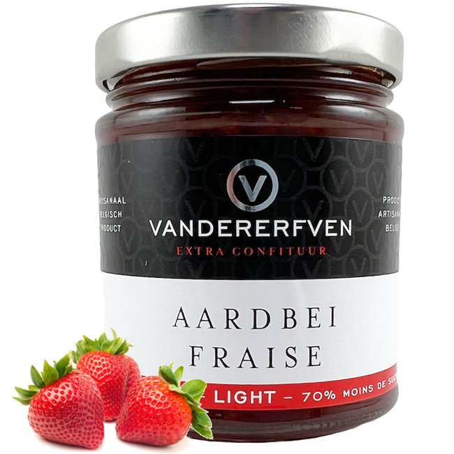 Vandererfven Strawberry jam light in Sugar 210g