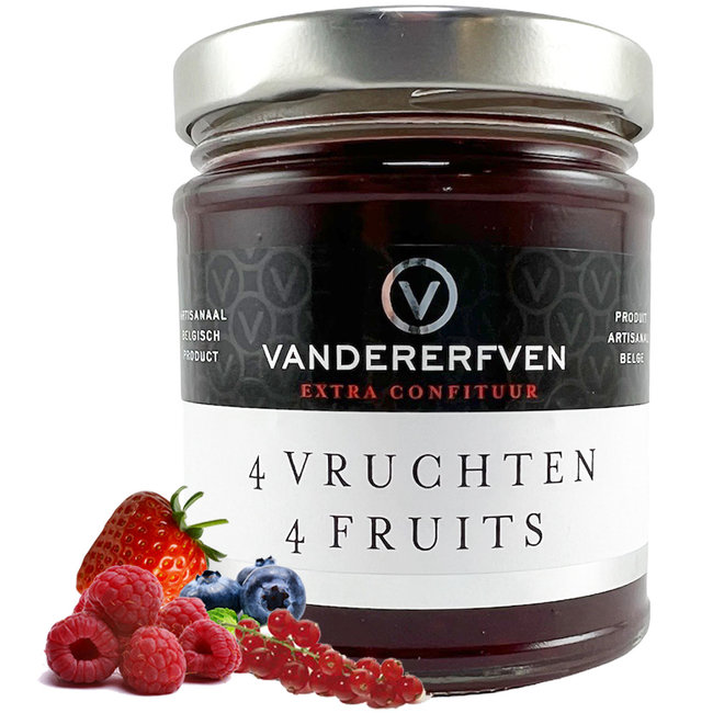 Vandererfven 4 vruchten confituur 215g