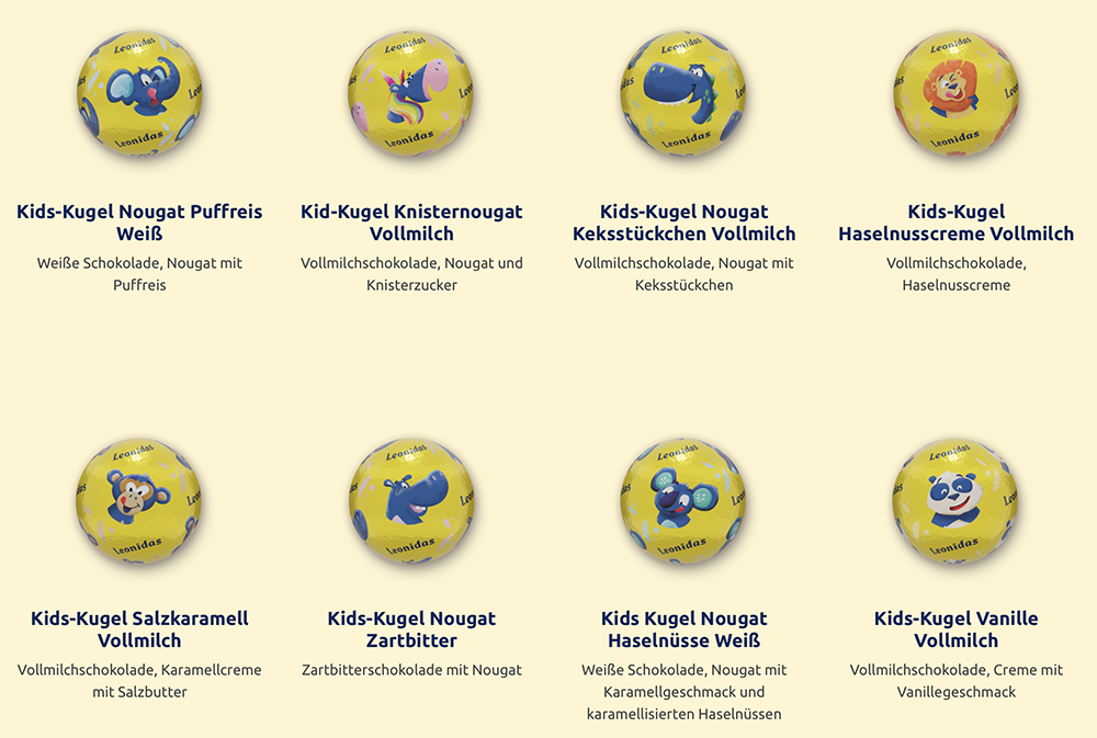 KIds-Kugeln Leonidas