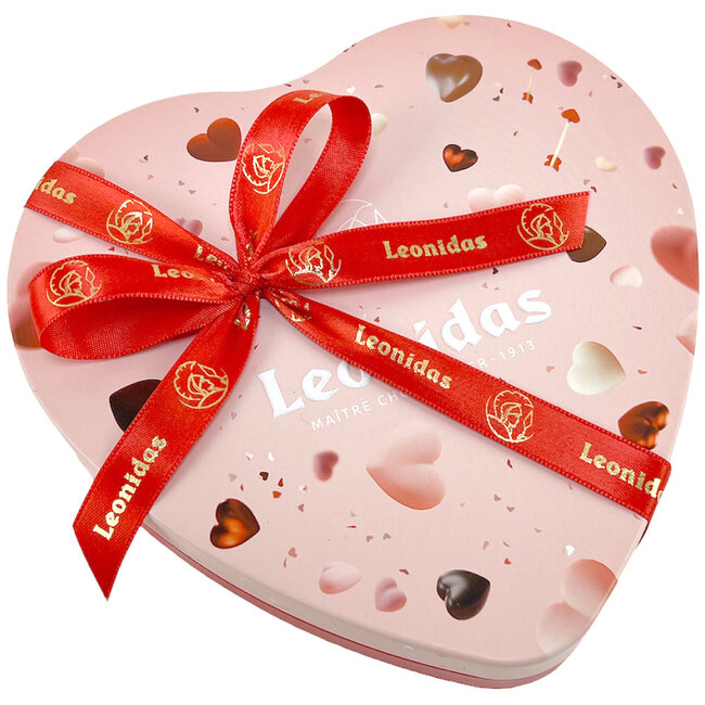 Leonidas Metallherz mit 12 Pralinen (Herzen)