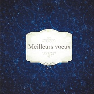 Wenskaart 'Meilleurs vœux' (7x7cm)