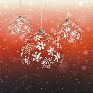 Greeting Card 'Christmas balls' (7x7cm)