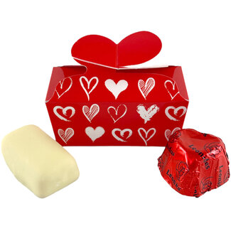 Mini-box 'Hearts' 2 chocolates