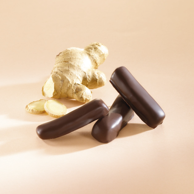 Leonidas Gekonfijte gember in pure chocolade 250g