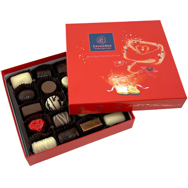 Leonidas Coffret cadeau rouge de 20 chocolats