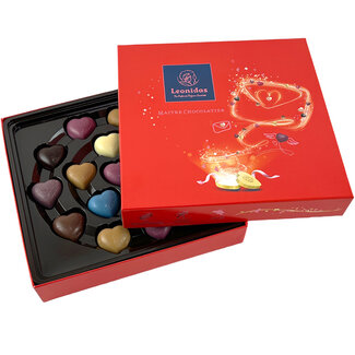 Leonidas Geschenkbox (Rot) 16 kleine Herzen
