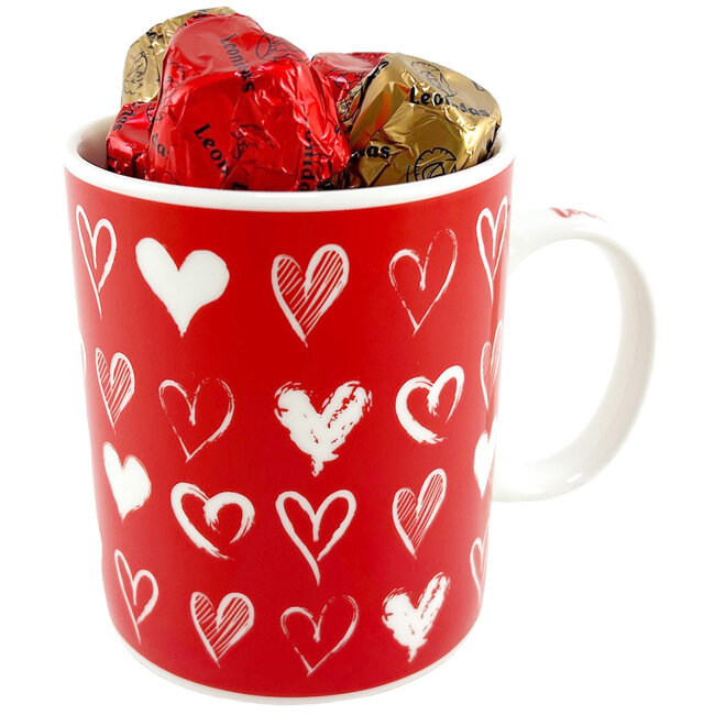Mug 'HEARTS' chocolates 250g