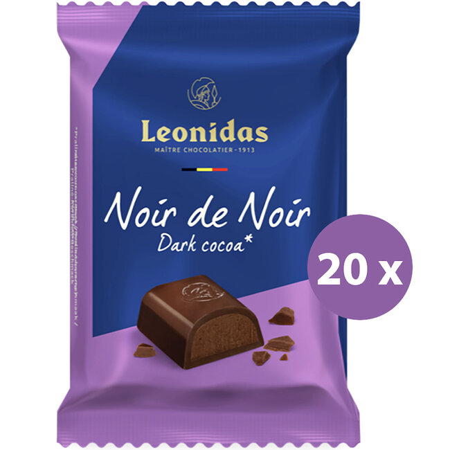 Leonidas Filled tablet - Noir de Noir 75g VALUE PACK (20)