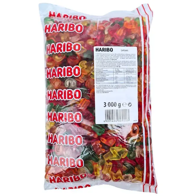 Haribo Numbers & Letters 3kg VALUE PACK