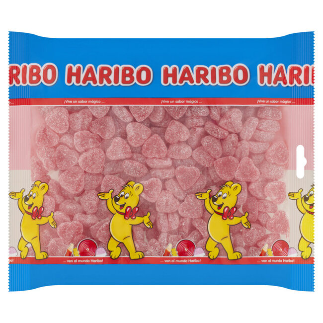 Haribo Frambozenhartjes 1kg Voordeelpak