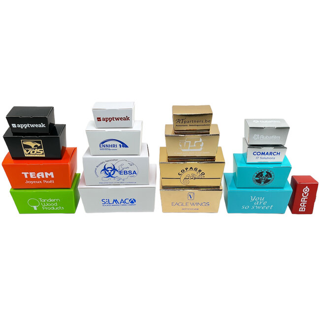 Geldhof Personalized box with 7 Cuberdons - Custom Branded Corporate Gift