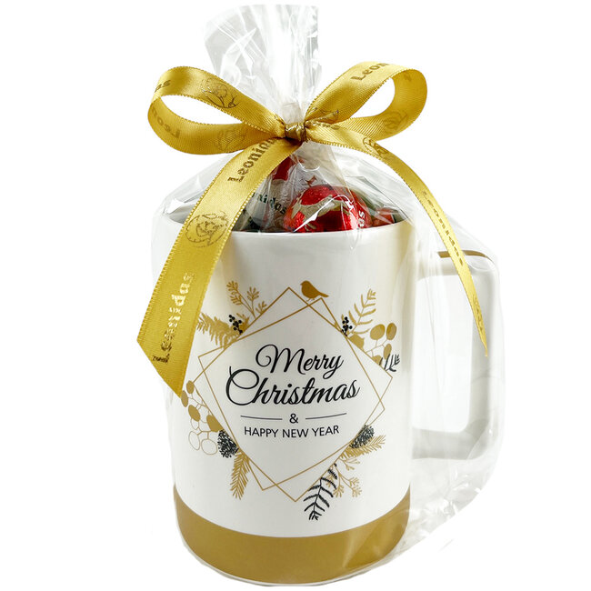 Tasse 'Merry Christmas & Happy New Year' Boules de fête 250g