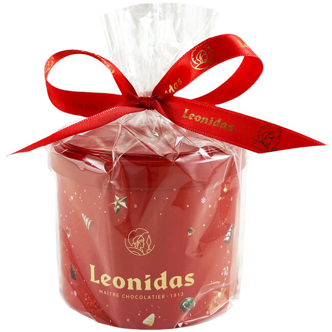 Leonidas Pot de Noël avec couvercle (étain) 24 Boules de fête