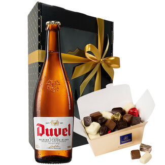 Leonidas 1kg Pralinen und Flasche Duvel 75cl