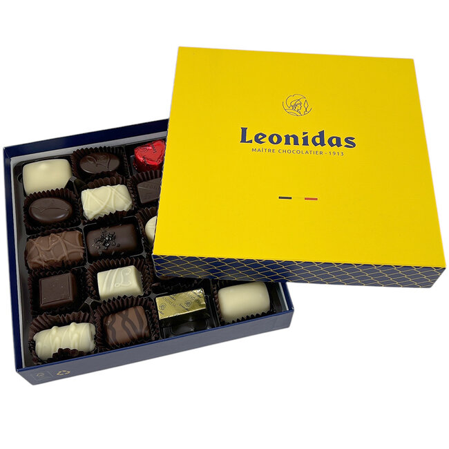Leonidas Geschenkdoos (geel) met 20 Pralines