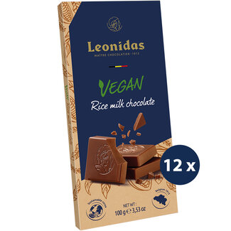 Leonidas Tablet Rijstsiroop-chocolade 100g Vegan VOORDEELPAK (12)