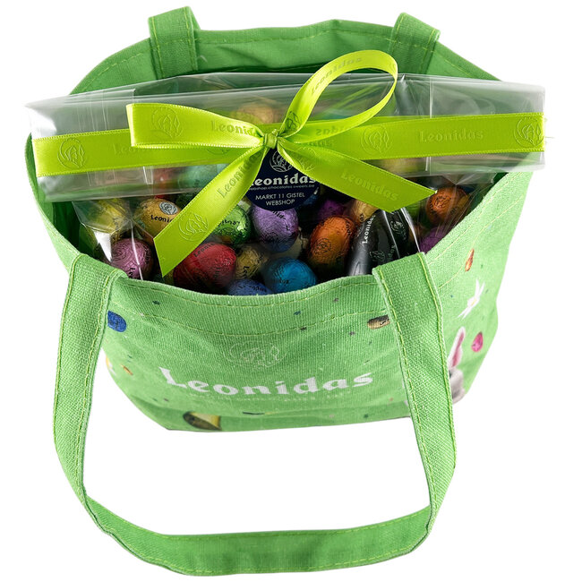 Leonidas Easter basket wicker/fabric - small Easter eggs 3kg