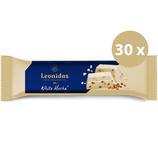 Leonidas Bar White - Mocha Pearls 50g VALUE PACK (30)