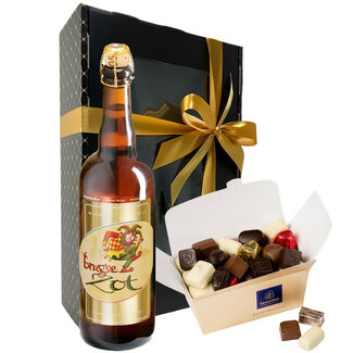 Leonidas Chocolats 500g et bouteille de Brugse Zot 75cl