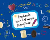 Een chocoladecadeau voor het einde van het schooljaar.