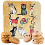 Blechdose mit Katzenmotiv und Sandgebäck-Sortiment 160g