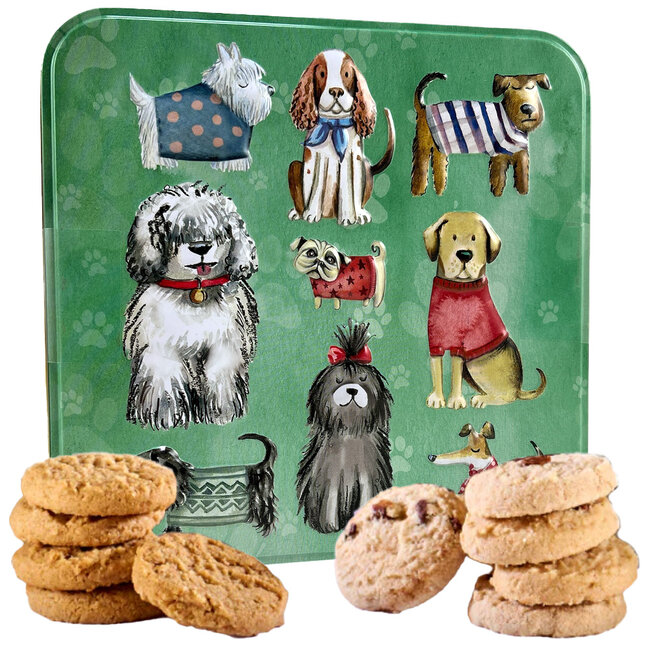 Boîte métallique (Chiens) Assortiment de biscuits sablés 160g