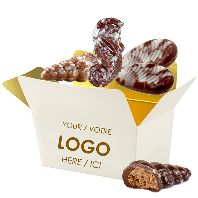 Personalized box with 275g Seashells