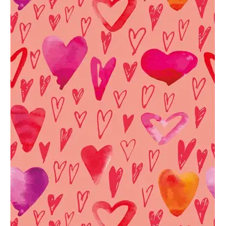 Greeting card 'hearts' (11x12cm)