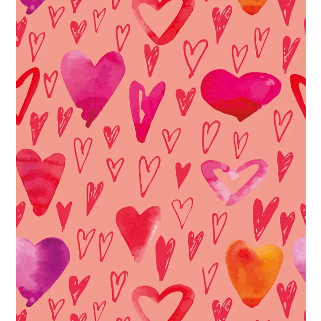Greeting card 'hearts' (11x12cm)