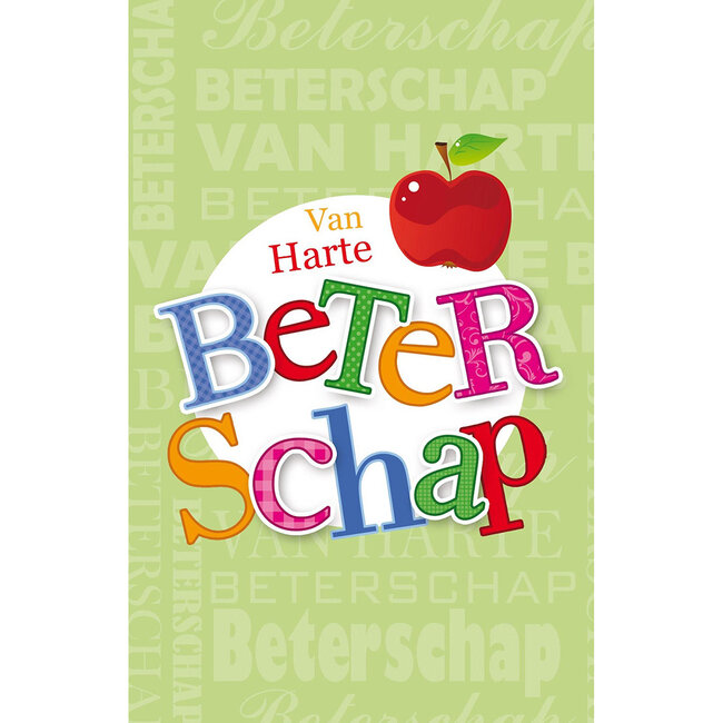 Wenskaart 'Van Harte Beterschap' (11x17cm)