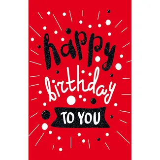 Greeting card 'Happy Birthday to You' (11x17cm)